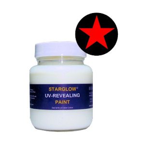 Starglow Clear UV Invisible Red Paint
