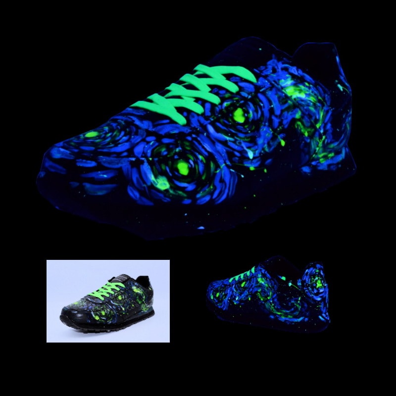 uv neon paint on trainers