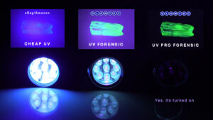 UV Forensic Torch comparison 2